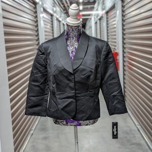 Isabella Suits Size 14 NWT Smooth 3 Snap Button Black Jacket